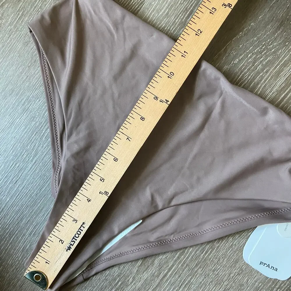 Prana Mallorca Swim Top & Lahari High Rise Bottom Size S Black Brown Bikini Set
